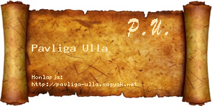 Pavliga Ulla névjegykártya